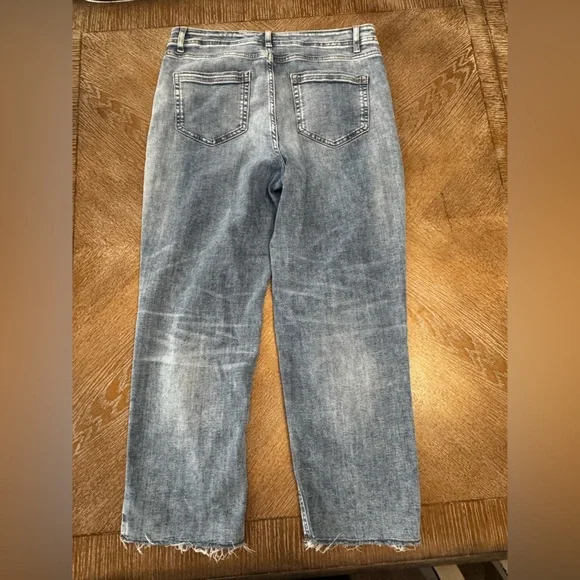 J. Jill Blue Denim High Rise Straight Leg Cropped Sz10 Waist 34” Inseam 24” - Picture 6 of 6